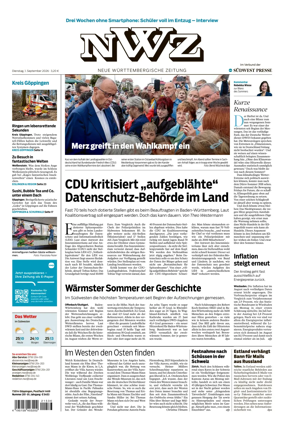 Cover of NWZ – Neue Wurttembergische Zeitung