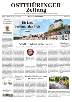 Cover of Ostthuringer Zeitung (Posneck)