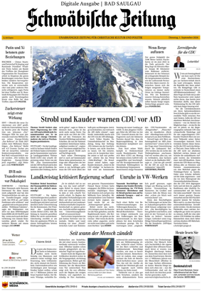 Cover of Schwabische Zeitung (Bad Saulgau)