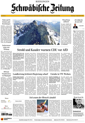 Cover of Schwabische Zeitung (Riedlingen)