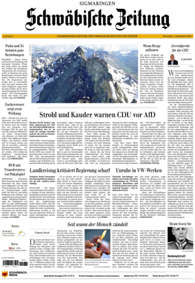 Cover of Schwabische Zeitung (Sigmaringen)