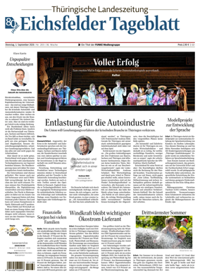 Cover of Thuringische Landeszeitung (Eichsfeld)