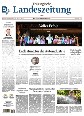 Cover of Thuringische Landeszeitung (Gera)