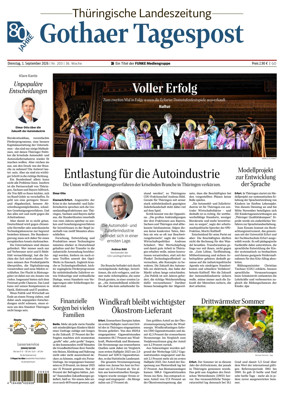 Cover of Thuringische Landeszeitung (Gotha)