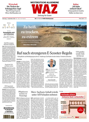 Cover of Westdeutsche Allgemeine Zeitung (Essen)