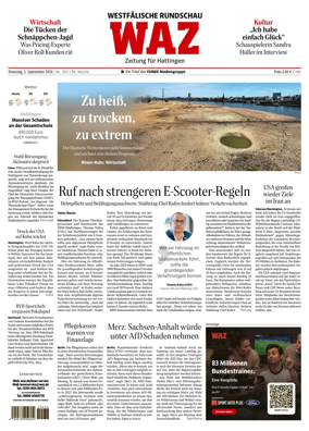 Cover of Westdeutsche Allgemeine Zeitung (Hattingen)