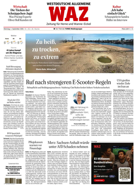Cover of Westdeutsche Allgemeine Zeitung (Herne)