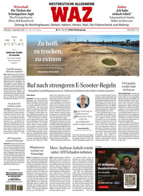 Cover of Westdeutsche Allgemeine Zeitung (Recklinghausen)