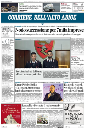 Cover of Corriere dell'Alto Adige