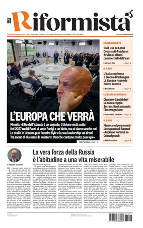 Cover of Il Riformista (Italy)