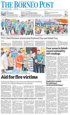 Cover of The Borneo Post (Sabah)