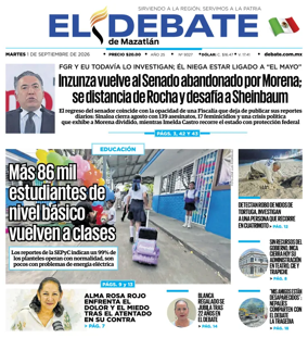 Cover of El Debate de Mazatlan