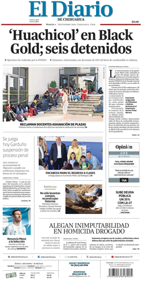 Cover of El Diario de Chihuahua