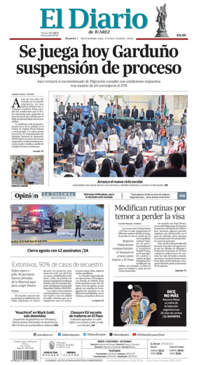 Cover of El Diario de Juarez