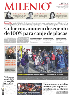 Cover of Milenio Puebla