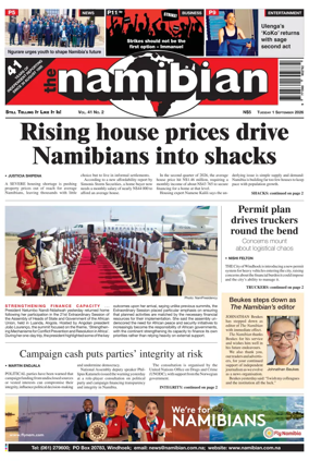 Cover of The Namibian