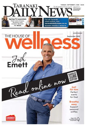 Cover of Taranaki Daily News