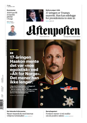 Cover of Aftenposten