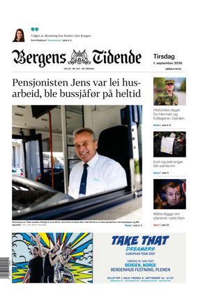 Cover of Bergens Tidende