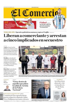 Cover of Diario El Comercio