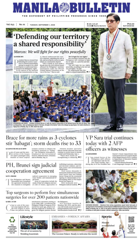 Cover of Manila Bulletin