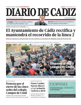 Cover of Diario de Cadiz