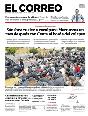 Cover of El Correo (Gipuzkoa)