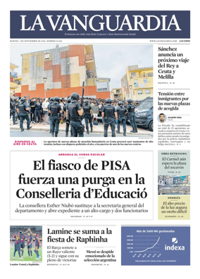 Cover of La Vanguardia