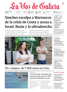 Cover of La Voz de Galicia (A Coruna)