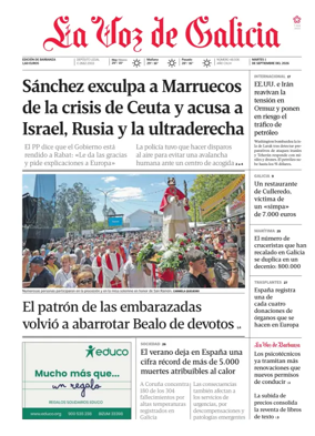 Cover of La Voz de Galicia (Barbanza)
