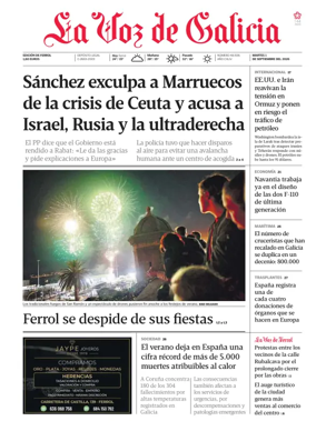 Cover of La Voz de Galicia (Ferrol)