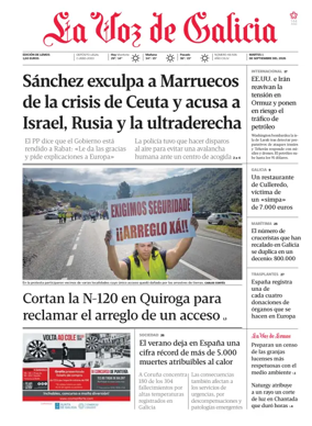 Cover of La Voz de Galicia (Monforte)