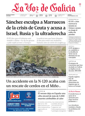Cover of La Voz de Galicia (Ourense)