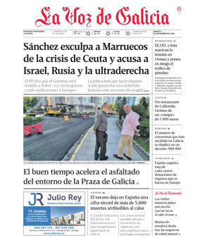 Cover of La Voz de Galicia (Pontevedra)