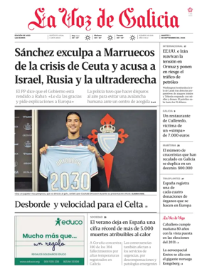 Cover of La Voz de Galicia (Vigo)