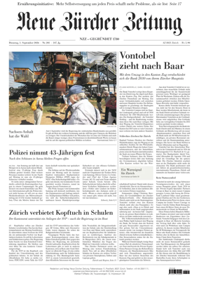 Cover of Neue Zurcher Zeitung
