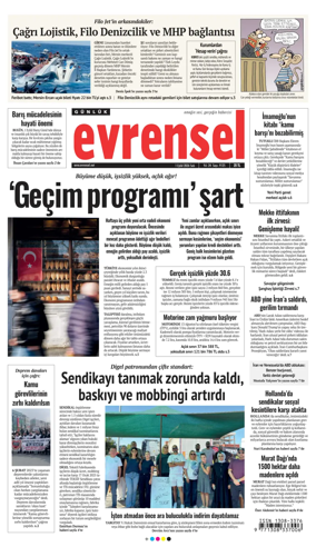 Cover of Evrensel Gazetesi