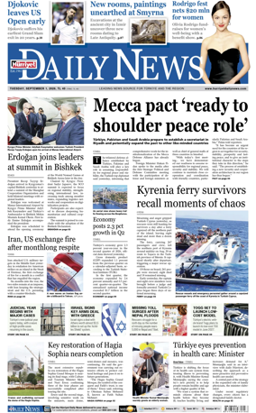 Cover of Hurriyet Daily News & Economic Review