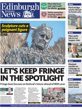 Cover of Edinburgh Evening News