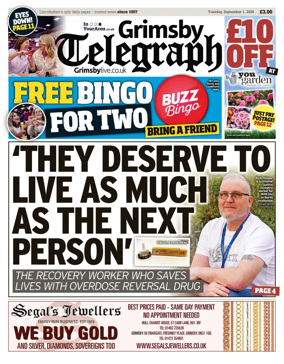Cover of Grimsby Telegraph