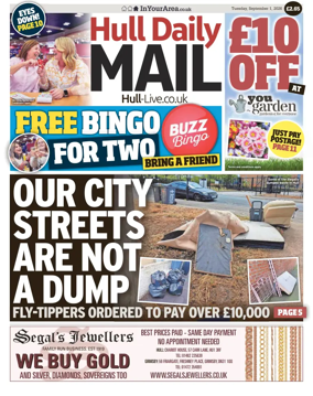 Cover of Hull Daily Mail