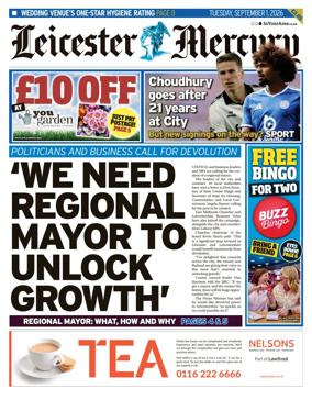Cover of Leicester Mercury
