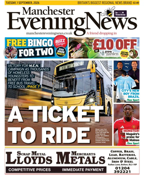 Cover of Manchester Evening News