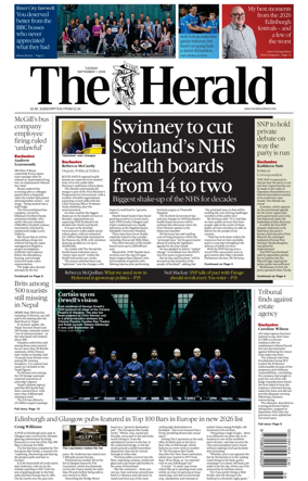 Cover of The Herald (Scotland)