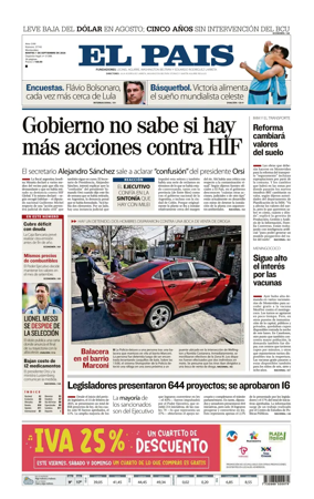 Cover of El Pais (Uruguay)
