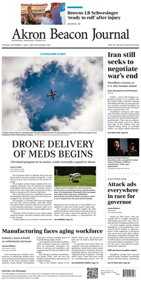 Cover of Akron Beacon Journal