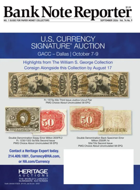 Cover of Bank Note Reporter
