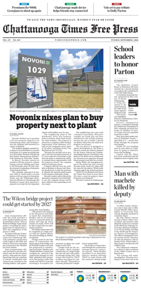 Cover of Chattanooga Times Free Press