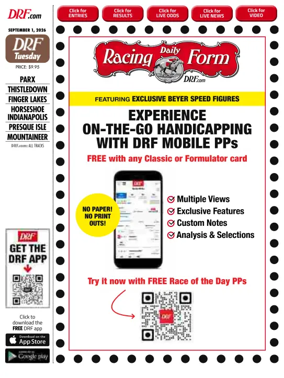 Cover of Daily Racing Form National Digital Edition