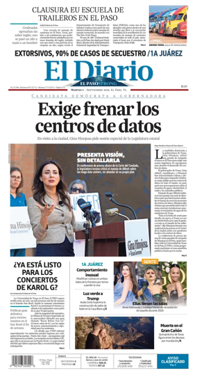 Cover of El Diario de El Paso